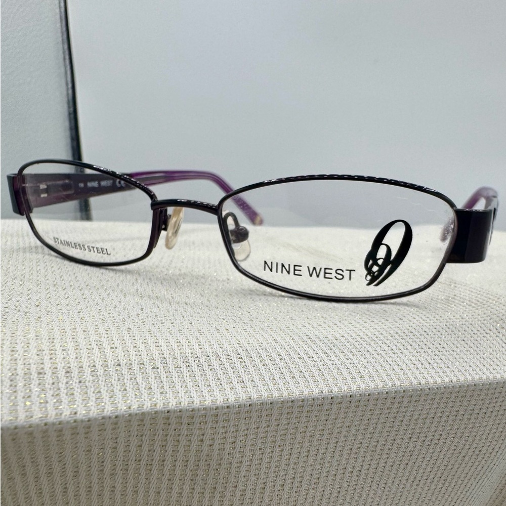 NWT Nine West NW448‎ Women's Purple Stainless Steel Eyeglasses Frames 135mm